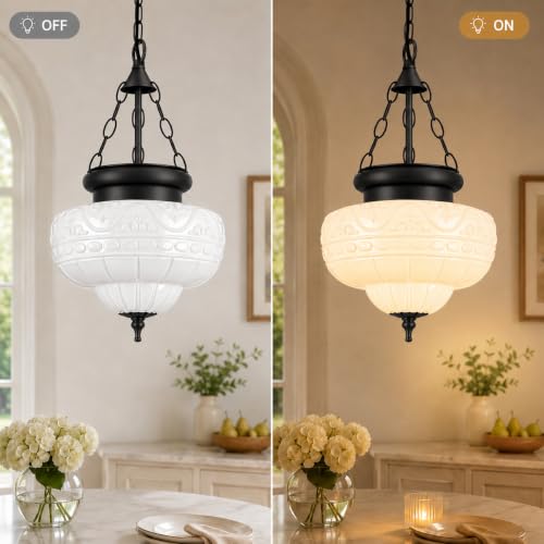 Vintage Matte Black Pendant Light for Kitchen Island