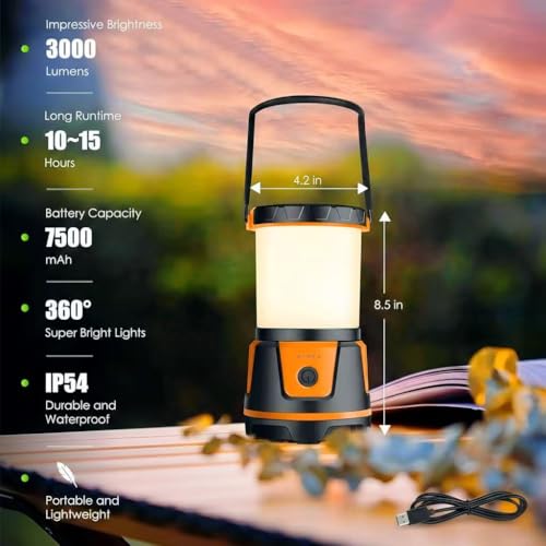 Rechargeable Emergency Light for Home Power Outages Hurricane Light