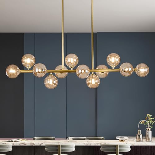 50" Large Glass Globe Sputnik Chandelier