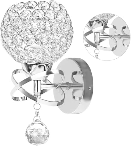 Silver Crystal Sconces