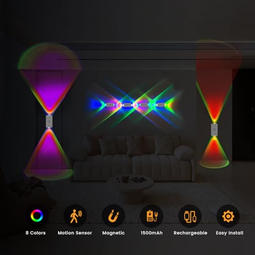 Motion Sensor Rechargeable Night Light Color Changing (2 Count)