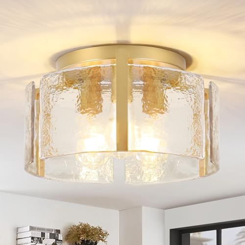 Modern Gold Semi Flush Mount Ceiling Light