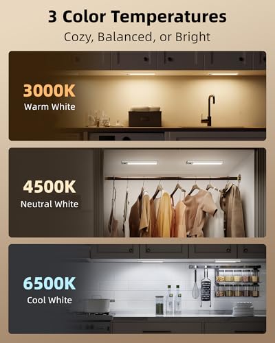 3 Pack 10inch Under Cabinet Lighting with Remote (3 Count)