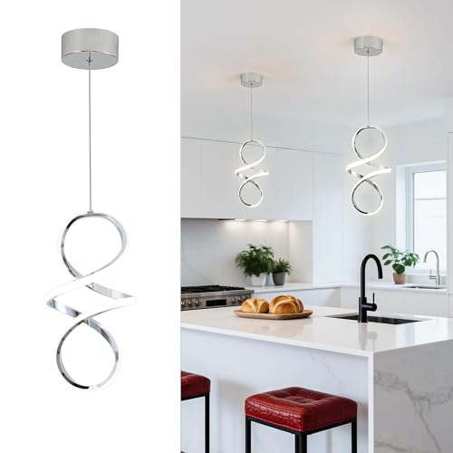 Spiral Modern LED Pendant Lights Kitchen Island