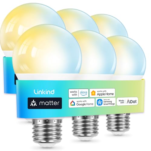 Matter Smart Light Bulbs (6 Count)