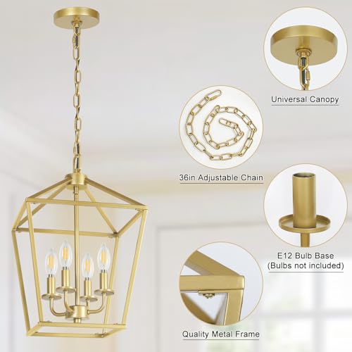 4 Light Gold Chandelier (4 Count)