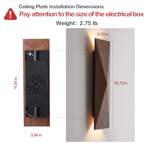 Modern Walnut Wood Wall Sconces
