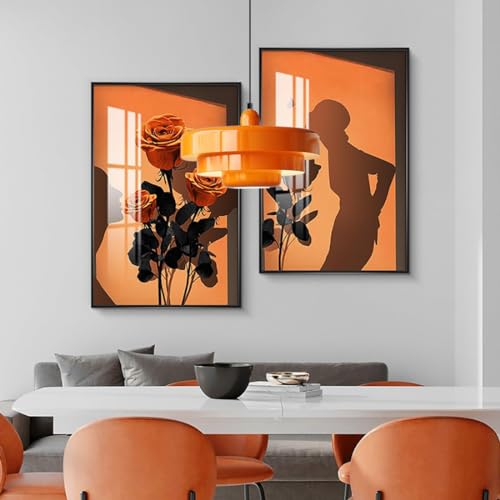 Orange Danish Modern Pendant Lamp