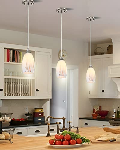 Mini Milk Glass Pendant Lights
