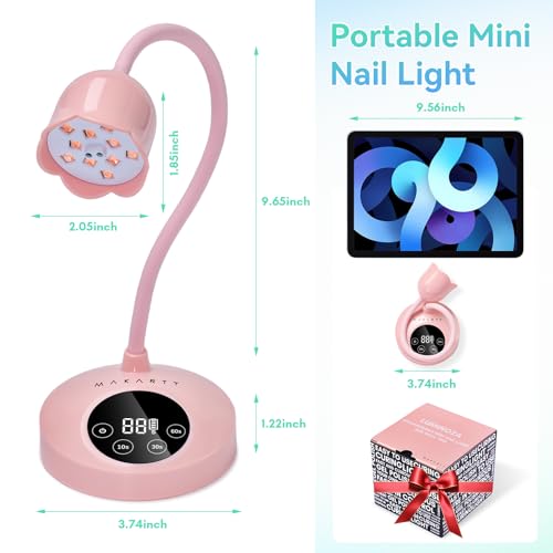 Gooseneck UV Nail Lamp Flash Cure UV Light for Gel Nails Polish