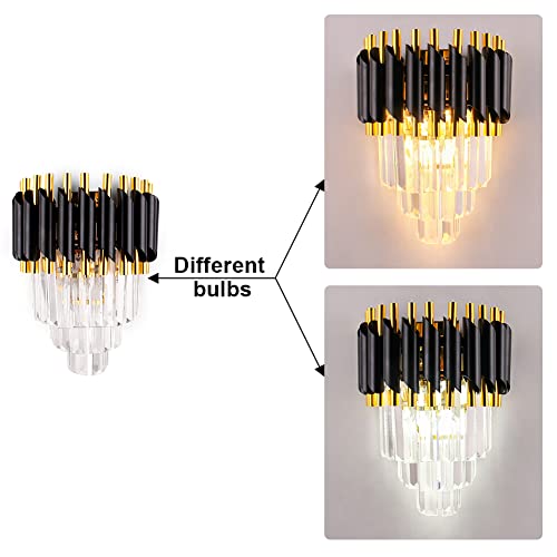 Black Crystal Wall Sconce