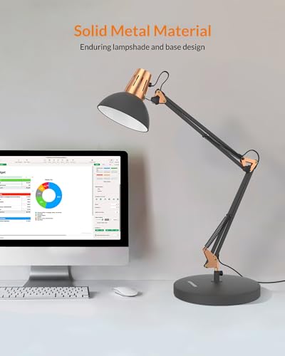 Metal Adjustable Desk Lamp with Clamp