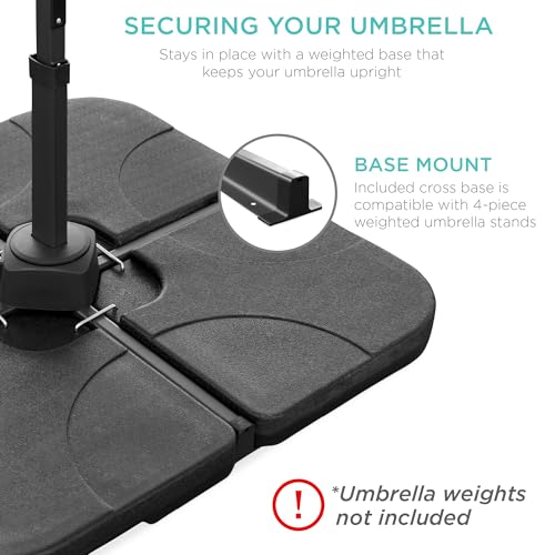 10ft Solar LED Cantilever Patio Umbrella