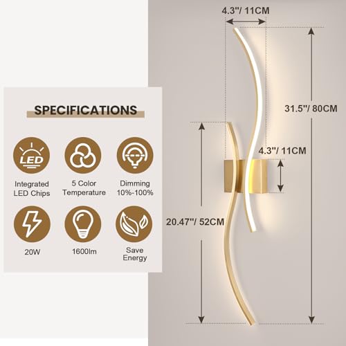 Modern Wall Sconce Set of (2 Count)