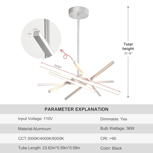 Modern Silver LED 6