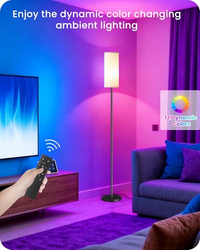 Dimmable Floor Lamp for Living Room with RGB Colors