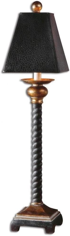 Uttermost Bellcord Black and Bronze Buffet Table Lamp