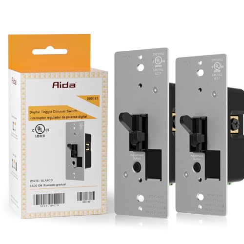 Toggle Slide Dimmer Switch for Dimmable LED Light (2 Count)