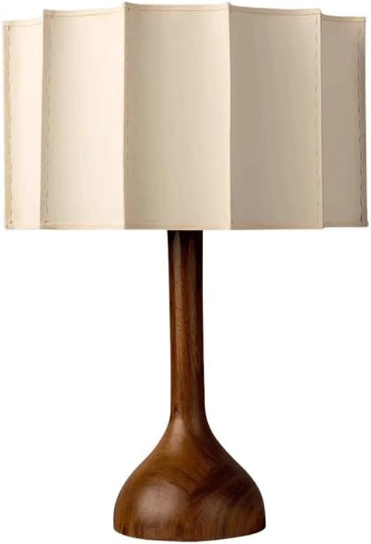 Japanese Style Wabi-sabi Bedroom Study B&B Desk Light French Romantic Wooden Art Handmade White Fabric Desk Lamp Living Room Sofa Beside Decorative Table Lamp Cafe Western Restaurant Lighting Fixture