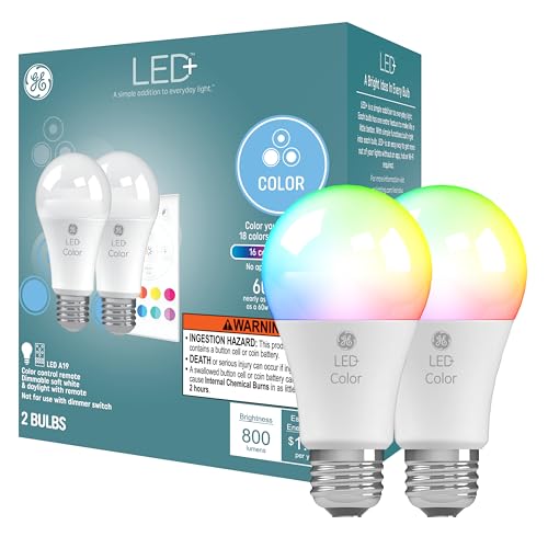 LED+ Color Changing A19 Light Bulbs with Remote (2 Count)