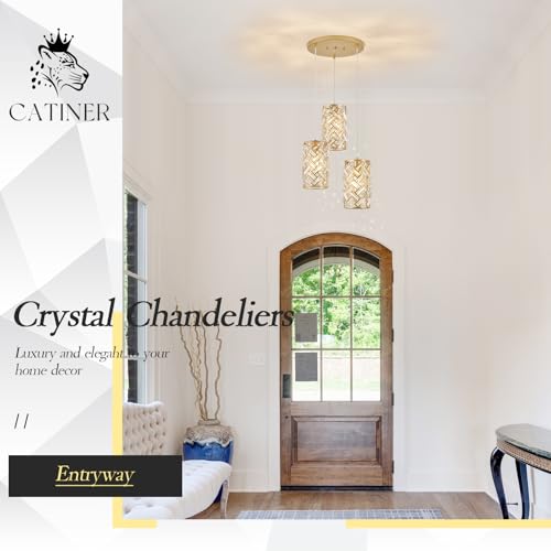 Gold Crystal Cluster Pendant Light