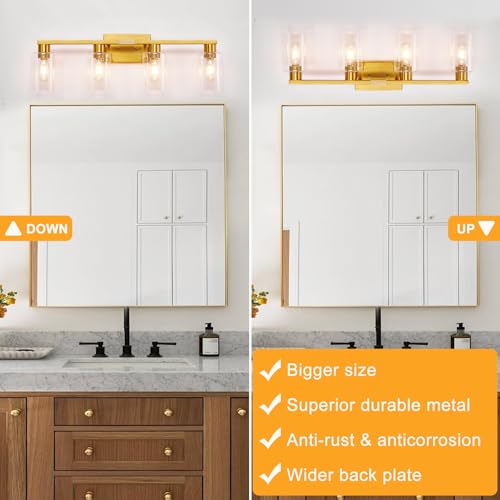 Brushed Gold Bathroom Light fixtures
