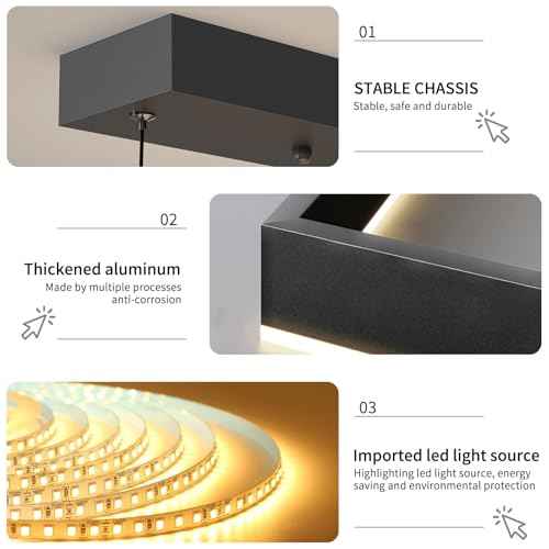 Modern LED Chandelier, 2-Light Ceiling Chandelier Pro for Dining Room Light Fixtures Hanging Color Temperature and Height Adjustable Chandeliers for Living Room, Bedroom, Kitchen (15.7+23.6 Inches)