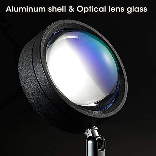 Sunset Lamp Projection Rotation Rainbow Projection Lamp Led Romantic Visual Led Light Network Red Light with USB Modern Floor Stand Night Light Living Room Bedroom Décor