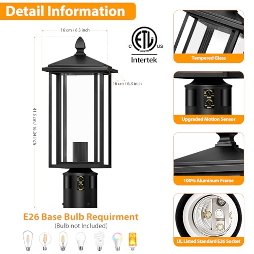 Motion Sensor Outdoor Post Lights