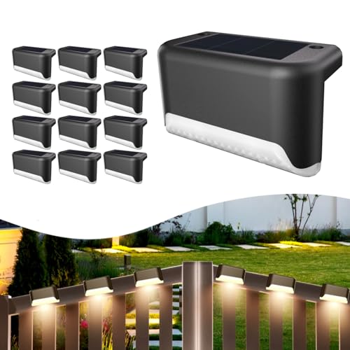 Solar Deck Lights Outdoor (12 Count)