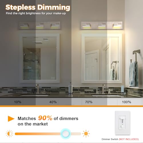3 Light 5CCT Modern Bathroom Vanity Light Fixtures