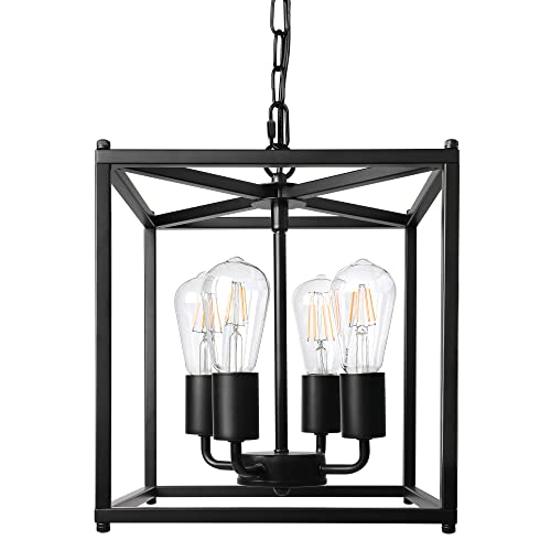 4 Light Black Farmhouse Chandelier