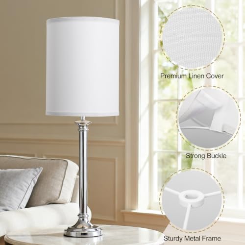 White Tall Lamp Shades Set of 2 (2 Count)