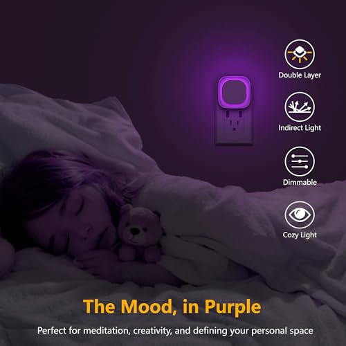 2 Pack Purple Night Light (2 Count)