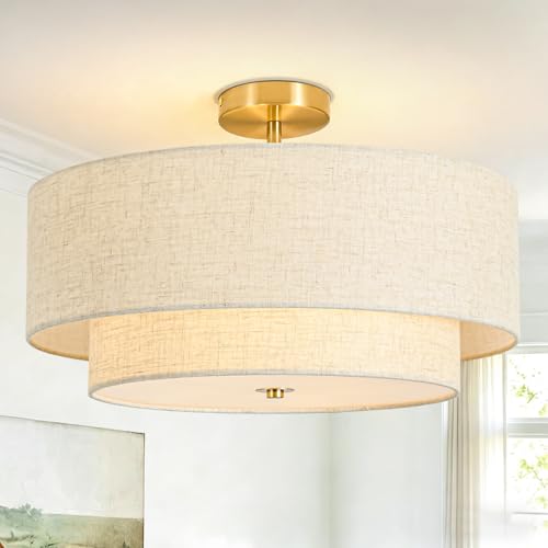 19.7" Semi Flush Mount Ceiling Light