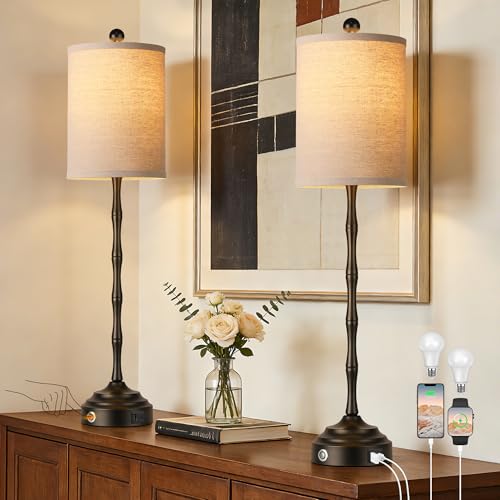 Tall Skinny Beside Lamps Set of 2 (2 Count)