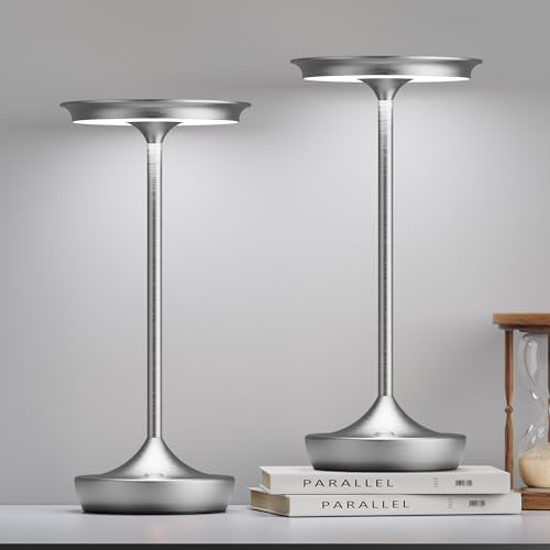 LED Rechargeable Cordless Outdoor 6000mAh Battery Table Lamp 2 (2 Count)