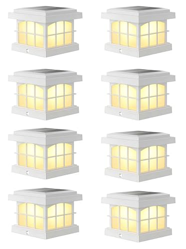 RGBCW Solar Post Cap Lights 8 (8 Count)