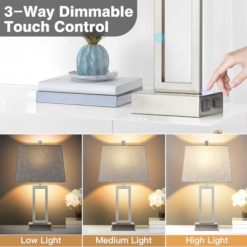 23.5" Touch Control Table Lamps Set of 2 (2 Count)