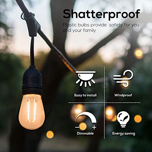 15 Pack 2W S14 LED Bulbs (15 Count)