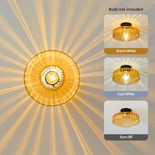 Glass Semi Flush Ceiling Lights