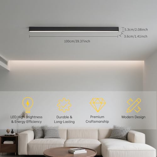 Black ceiling light LED
