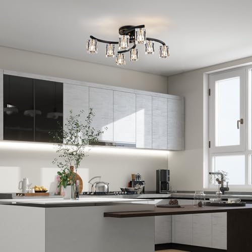8 Light Semi Flush Mount Ceiling Light