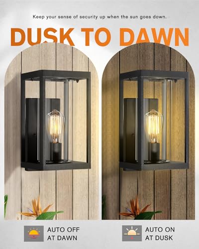 Dusk to Dawn Outdoor Wall Lights (2 Count)