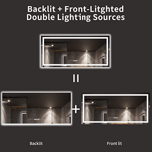 77X36 LED Bathroom Mirror with Lights