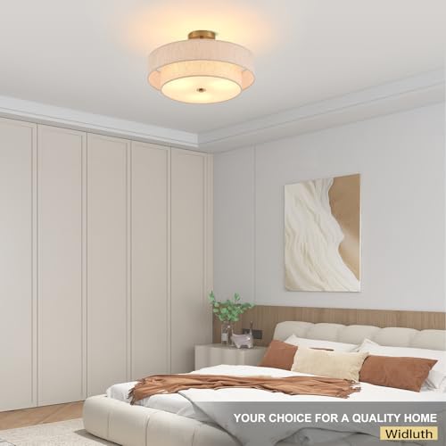 18" Gold Semi Flush Mount Ceiling Light