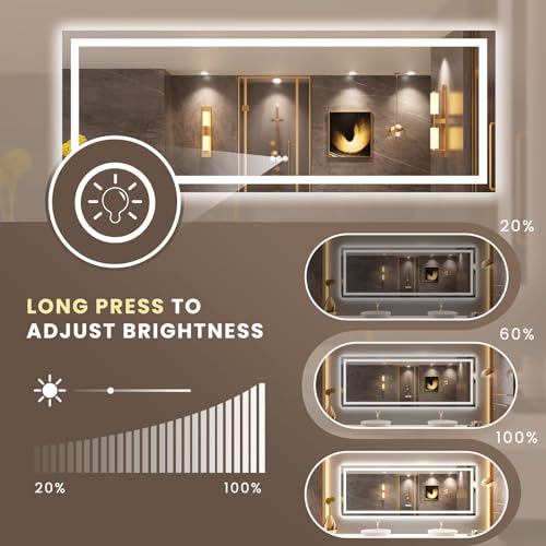 84"X32" LED Bathroom Mirror with Lights