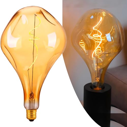 Oversized Irregular Vintage LEDEdison Bulbs Dimmable 2200K 5W Amber E26 1PK