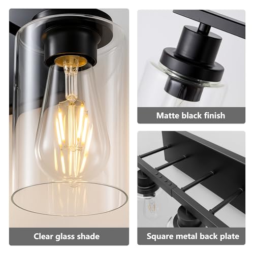 8 Light Black Bathroom Vanity Light Fixture