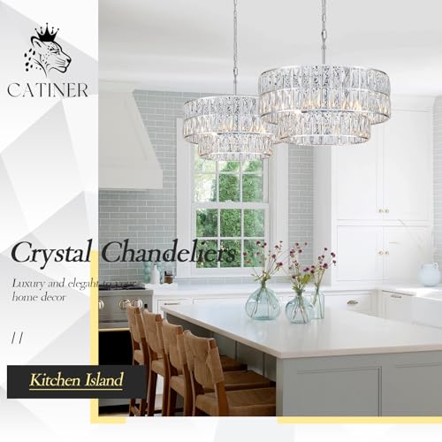 Chrome Crystal Chandelier 20" 6